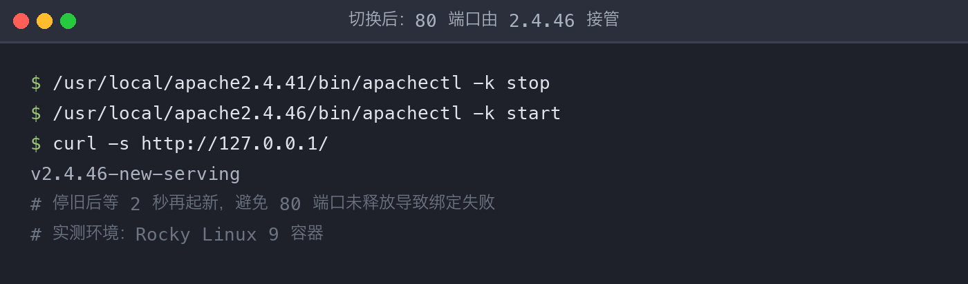 切换完成