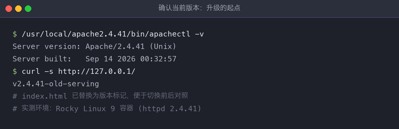 当前版本确认