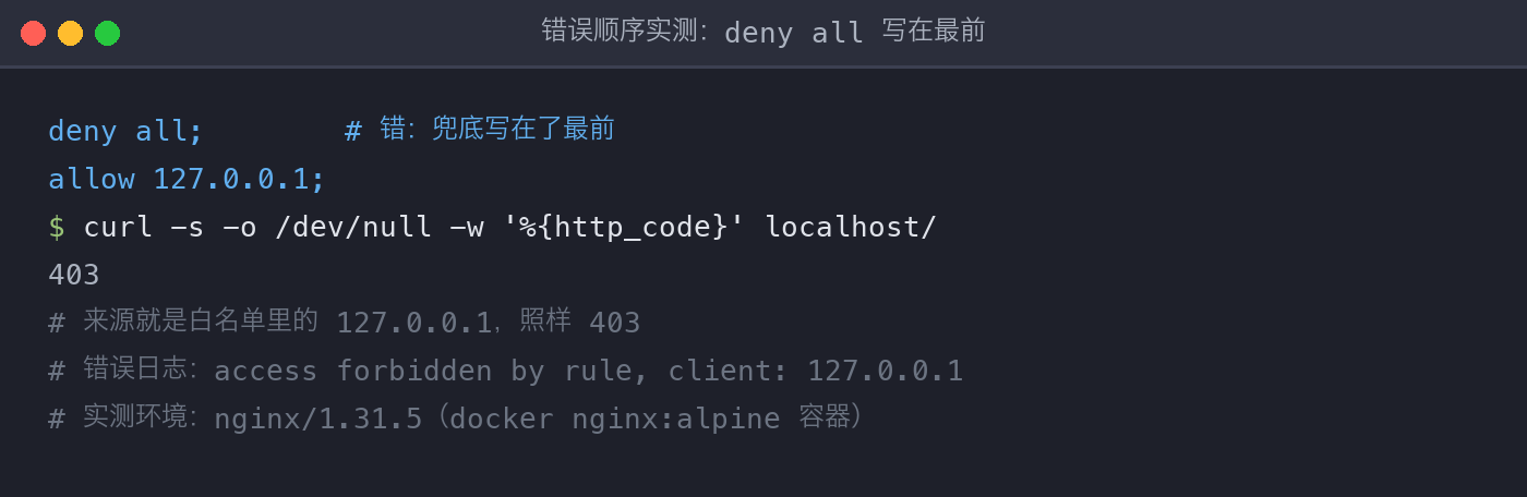 错误顺序实测